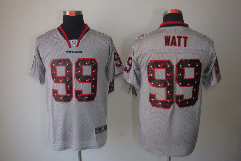 Men's Houston Texans J.J. Watt #99 Gray Game Player Jersey1