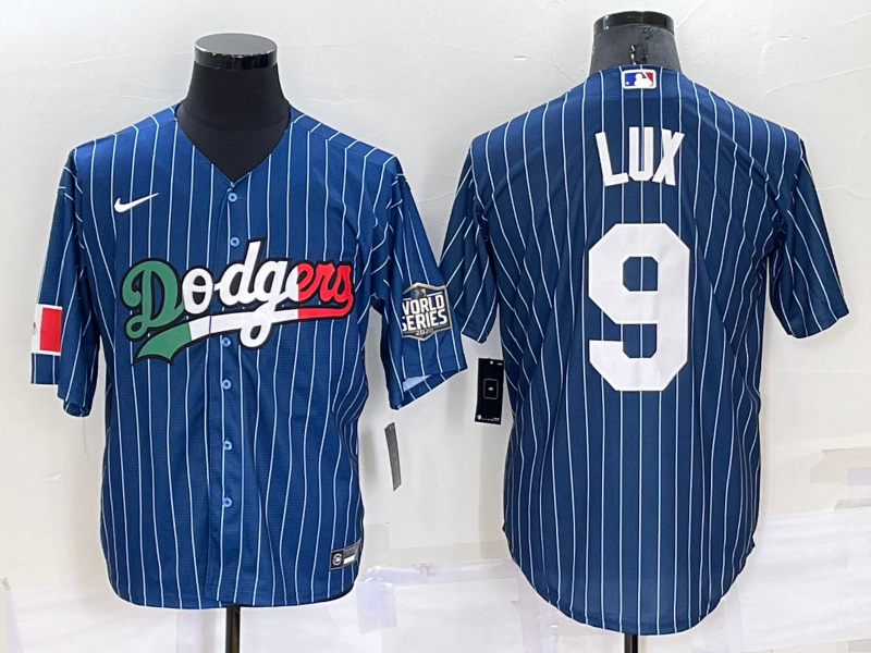 Men's Los Angeles Dodgers Gavin Lux #9 Blue Alternate Game Jersey1