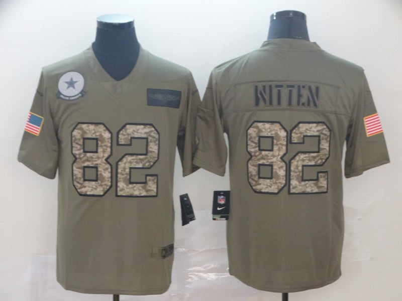 Men's Dallas Cowboys Jason Witten #82 Brown Game Player Jersey1