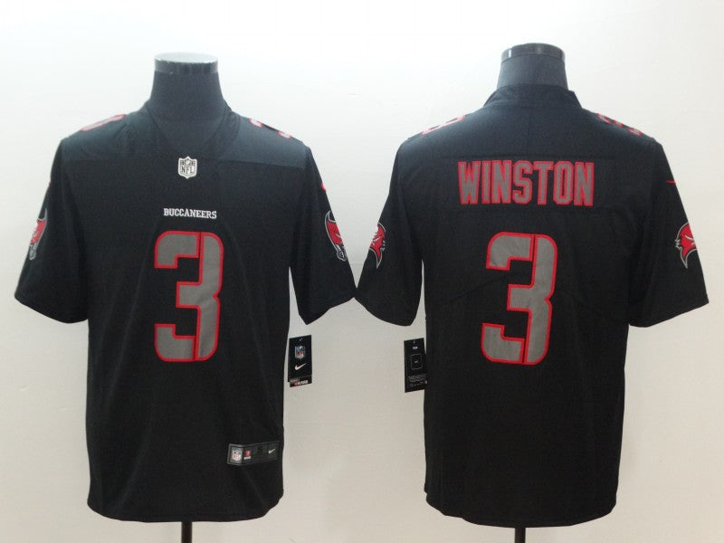 Men's Tampa Bay Buccaneers Jameis Winston #3 Black Game Jersey1