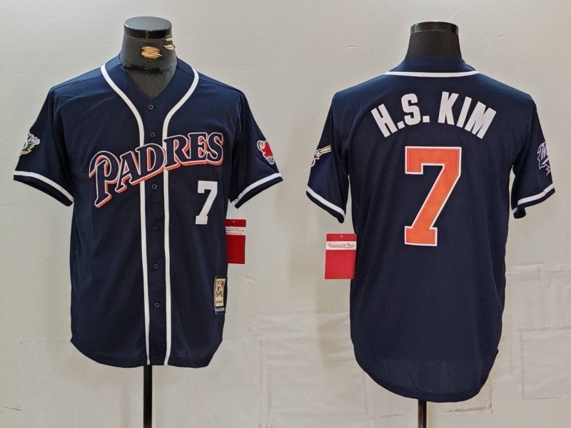 Men's San Diego Padres Ha Seong Kim #7 Navy Limited Player Jersey