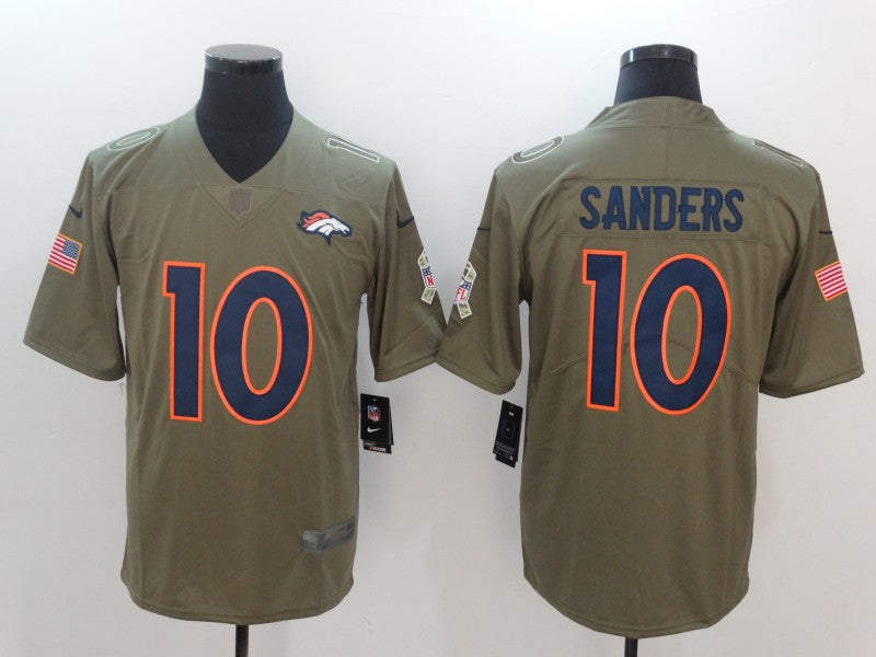 Men's Denver Broncos Emmanuel Sanders #10 Brown Game Jersey1