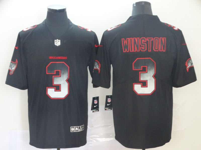 Men's Tampa Bay Buccaneers Jameis Winston #3 Black Player Game Jersey1