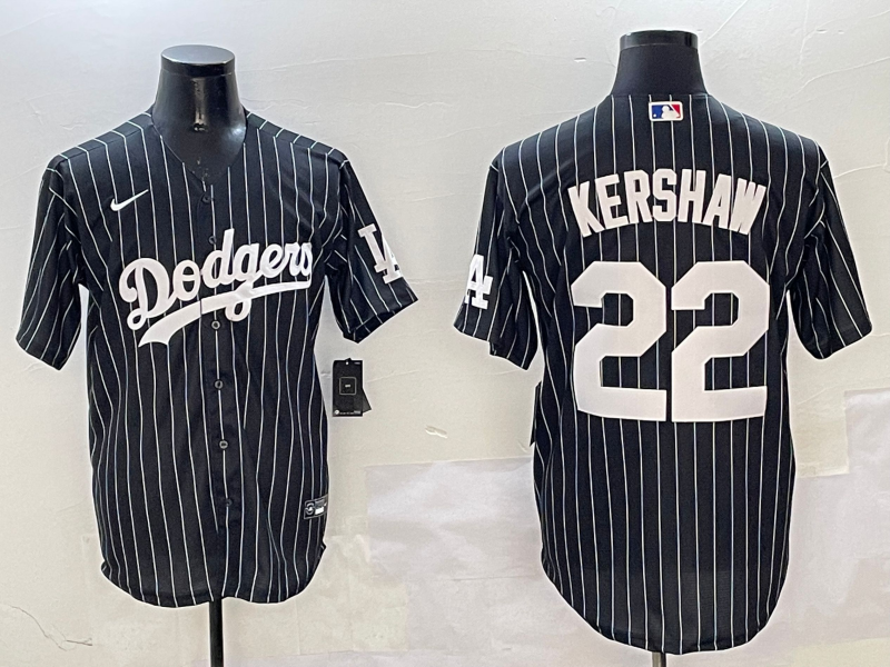 Men's Los Angeles Dodgers Clayton Kershaw #22 Black Alternate Limited Player Jersey