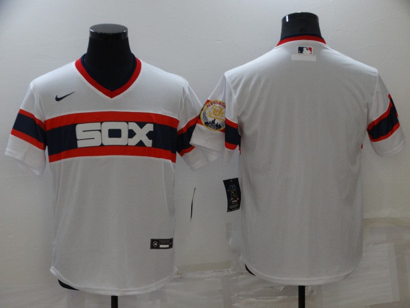 Men's Chicago White Sox White Home Cooperstown Collection Blank Jersey1