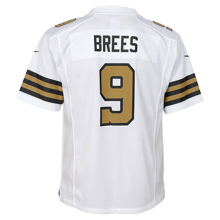 Drew Brees 9 New Orleans Saints YOUTH Color Rush Game Jersey - White