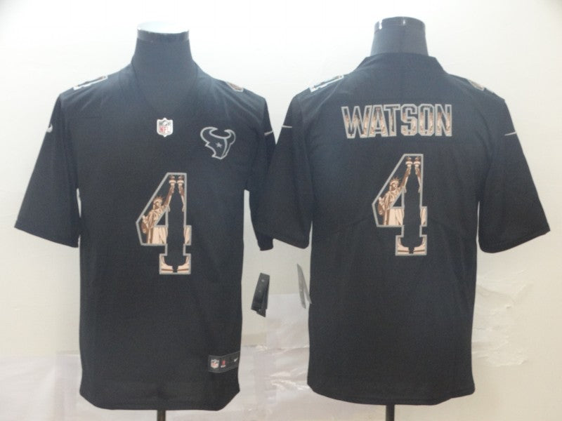 Men's Houston Texans #4 Deshaun Watson Black Alternate Game Jersey1