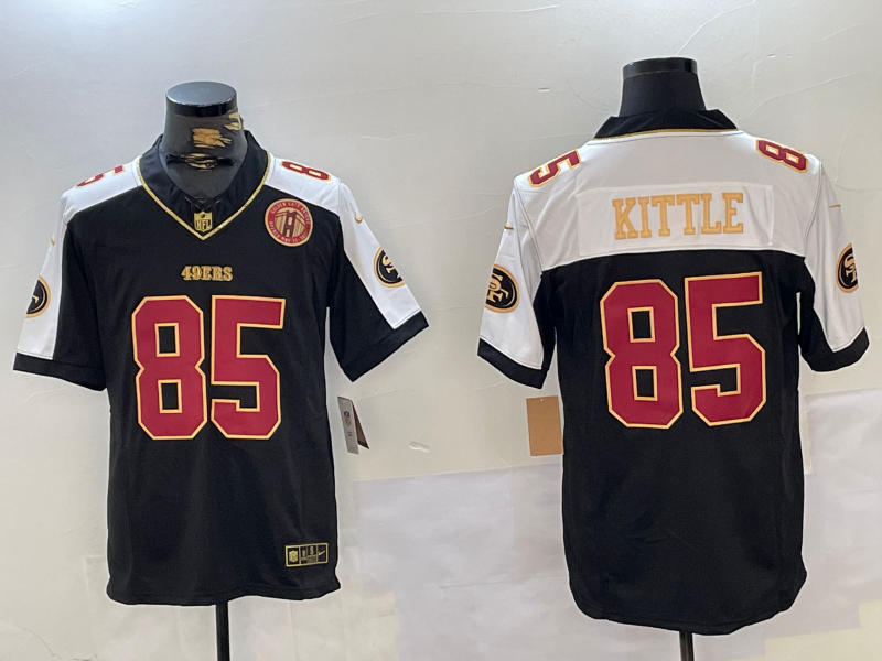 Men's San Francisco 49ers George Kittle #85 Black Alternate Player Jersey1