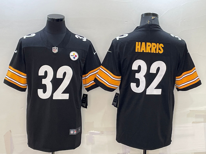 Men's Pittsburgh Steelers Franco Harris #32 Black Game Jersey1
