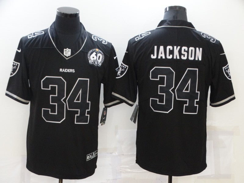 Men's Las Vegas Raiders #34 Bo Jackson Black Game Jersey1
