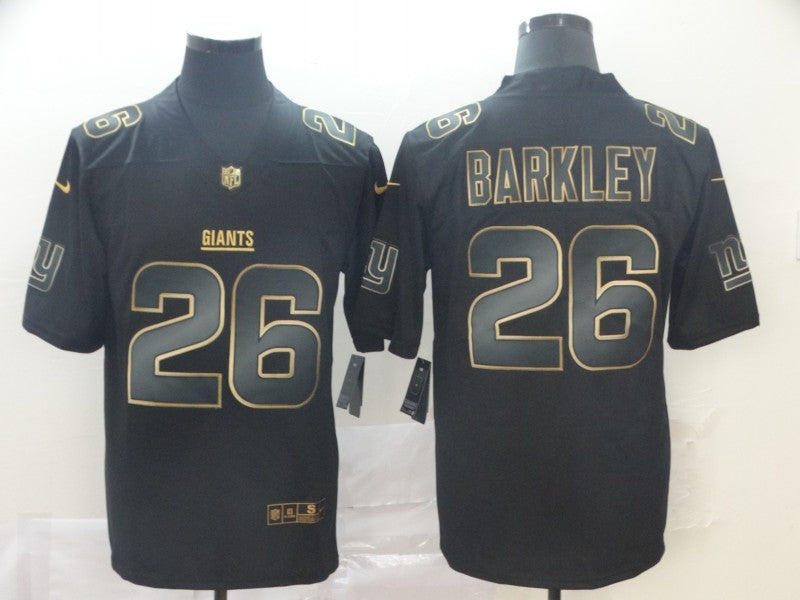 Men's New York Giants Saquon Barkley #26 Black Player Game Jersey1
