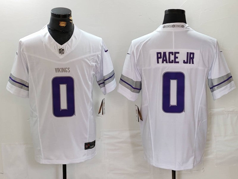 Men's Minnesota Vikings Ivan Pace Jr #0 White Alternate Vapor F.U.S.E. Elite Player Jersey1