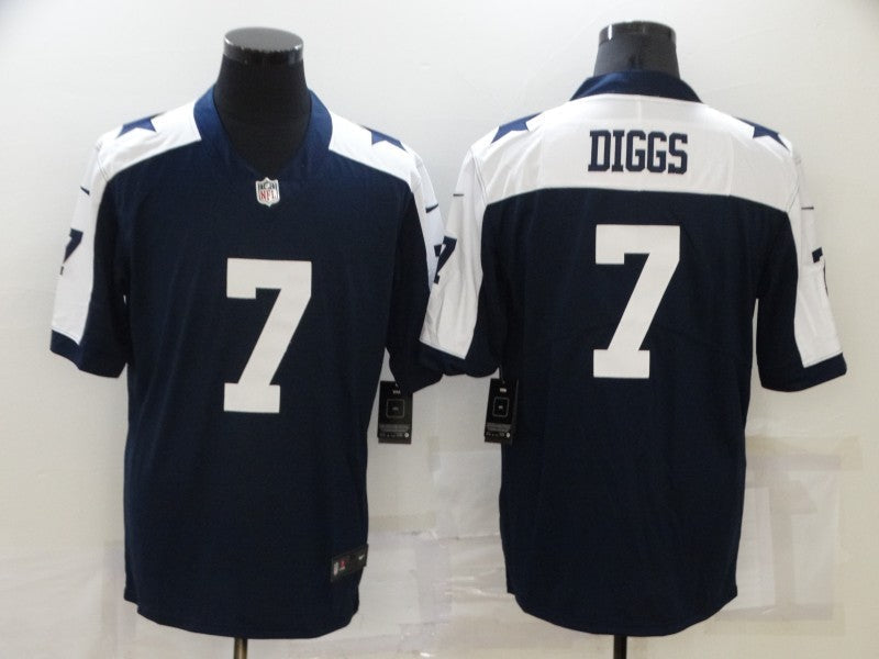 Men's Dallas Cowboys Trevon Diggs #7 Navy Game Jersey1