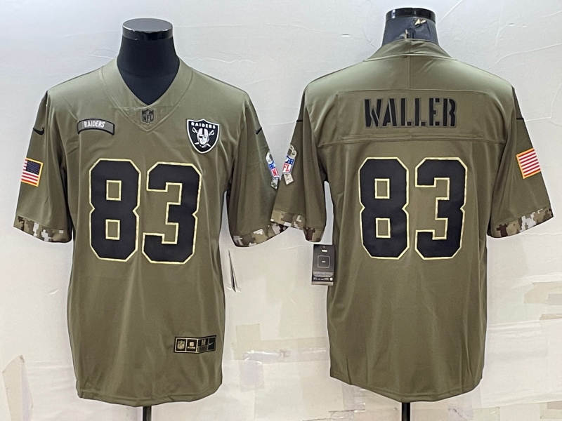 Men's Las Vegas Raiders Darren Waller #83 Olive 2022 Salute To Service Limited Jersey1