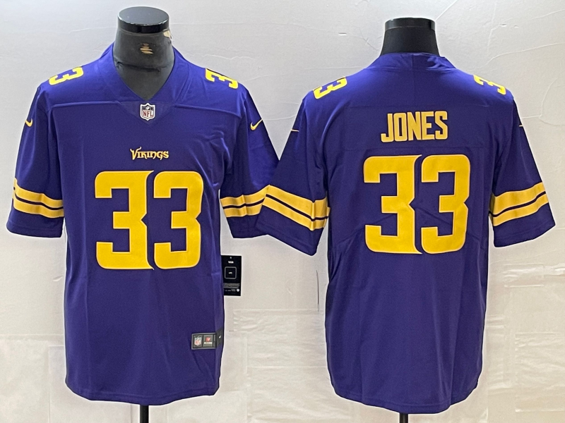 Men's Minnesota Vikings Aaron Jones #33 Purple Vapor F.U.S.E. Limited Jersey1