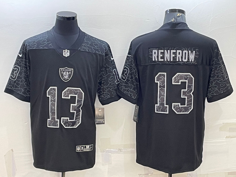 Men's Las Vegas Raiders Hunter Renfrow #13 Black Retired Player RFLCTV Limited Jersey1
