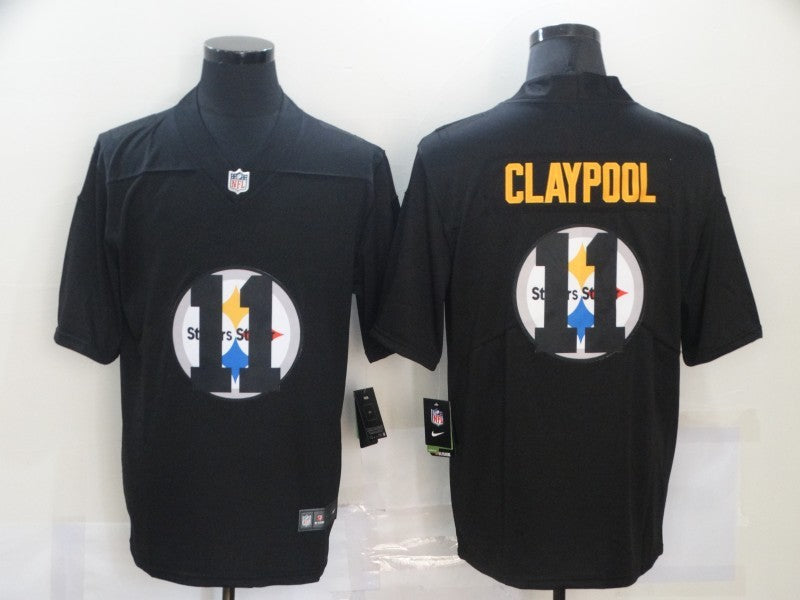 Men's Pittsburgh Steelers Chase Claypool #11 Black Authentic Game Jersey1