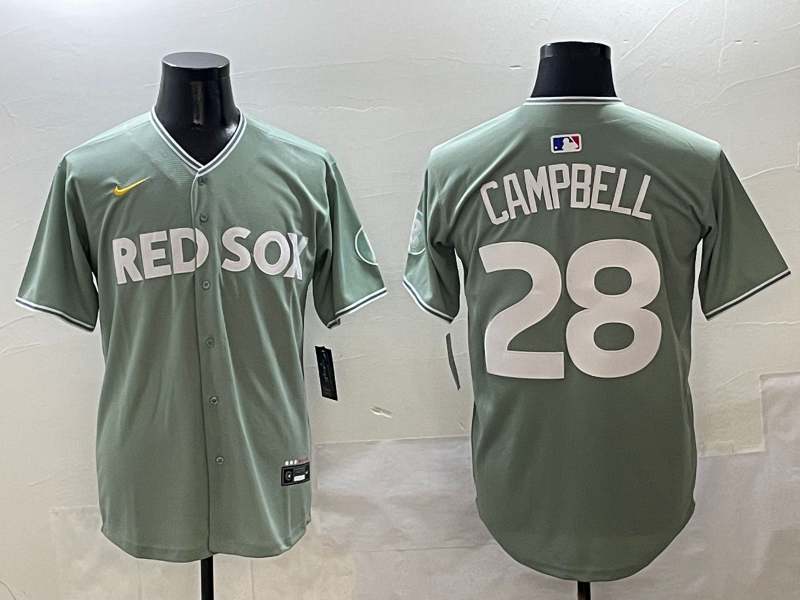 Men's Boston Red Sox Kristian Campbell #28 Gray 2025 City Connect Limited Player Jersey