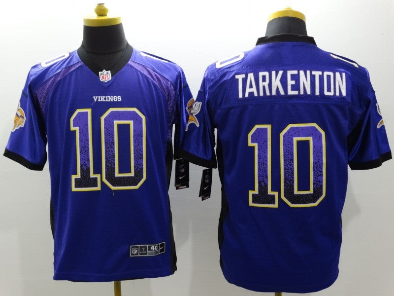 Men's Minnesota Vikings Fran Tarkenton #10 Purple Game Jersey1