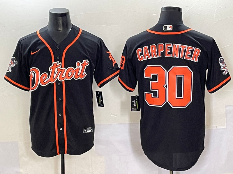 Men's Detroit Tigers Kerry Carpenter #30 Black Limited Player Jersey