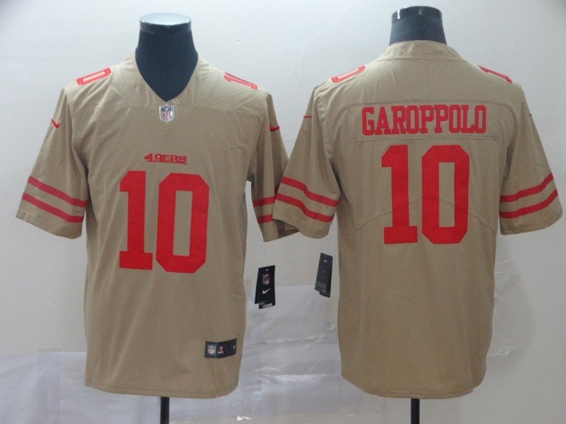 Men's San Francisco 49ers Jimmy Garoppolo #10 Gold Inverted Legend Jersey1