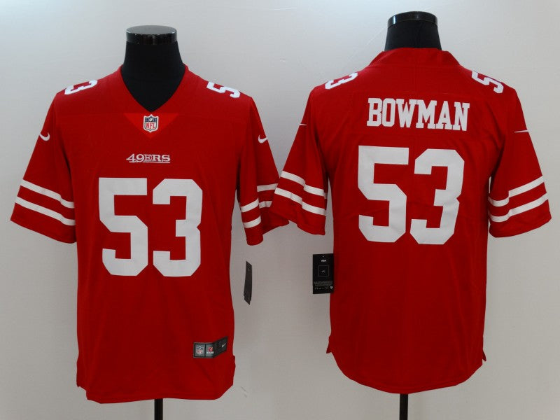 Men's San Francisco 49ers Navoro Bowman #53 Red Game Jersey1