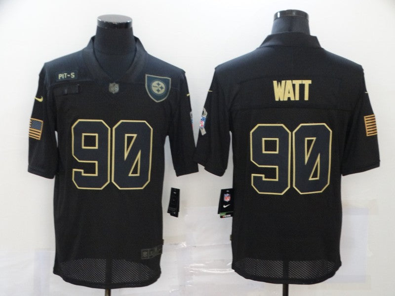 Men's Pittsburgh Steelers T.J. Watt Black Player Game Jersey1