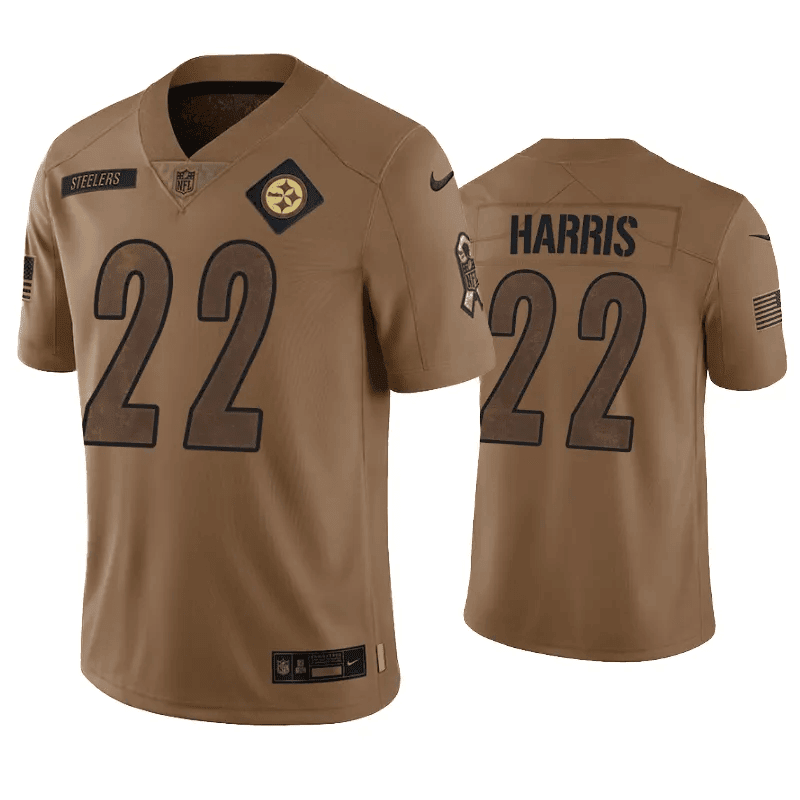 Najee Harris 22 Pittsburgh Steelers 2023 Salute To Service Jersey - Brown