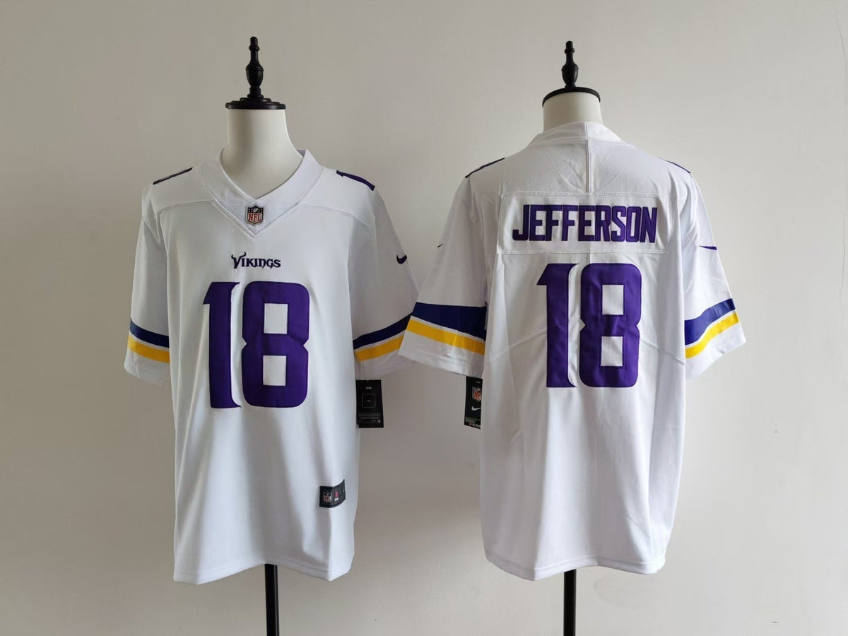Men's Minnesota Vikings Justin Jefferson Nike Jersey - White#18