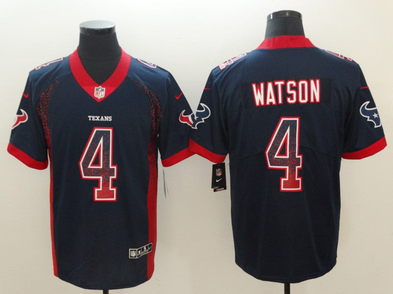 Men's Houston Texans Deshaun Watson #4 Navy Game Player Jersey1