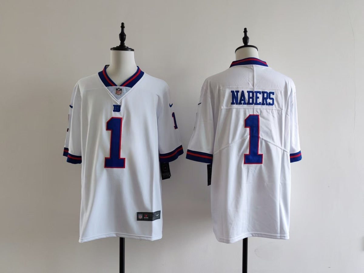 Men's New York Giants Malik Nabers Jersey-White