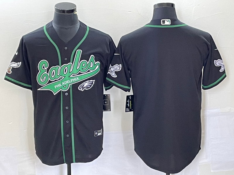 Men's Philadelphia Eagles Black Blank Jersey1