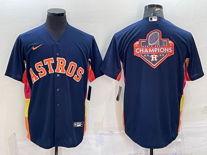 Men's Houston Astros Navy Alternate Replica Team Jersey1