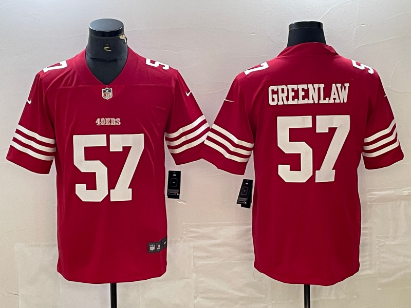Men's San Francisco 49ers Dre Greenlaw #57 Scarlet Game Player Jersey1