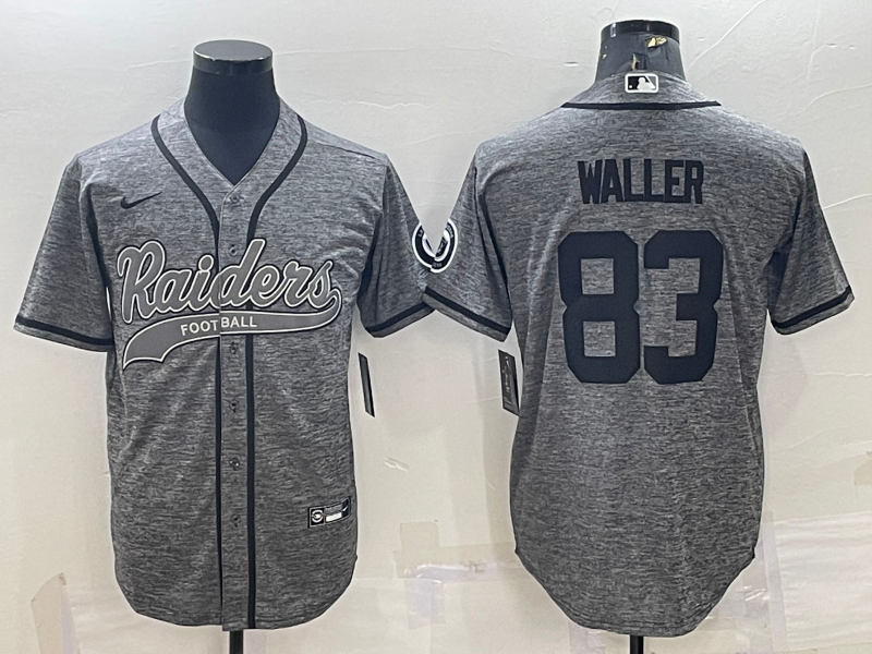 Men's Las Vegas Raiders Darren Waller #83 Gray Player Jersey1 Joint Edition