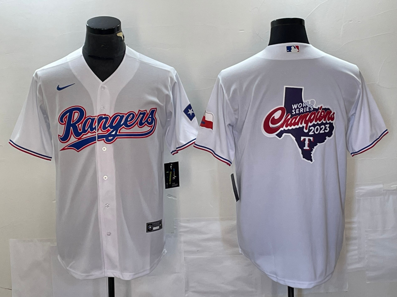 Men's Texas Rangers White Home Limited Jersey1