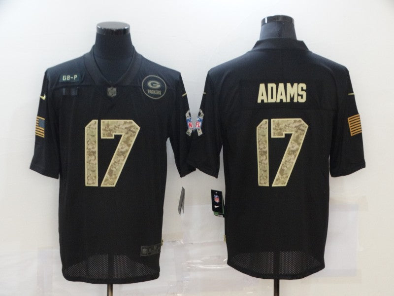 Men's Green Bay Packers Davante Adams #17 Black Game Jersey1