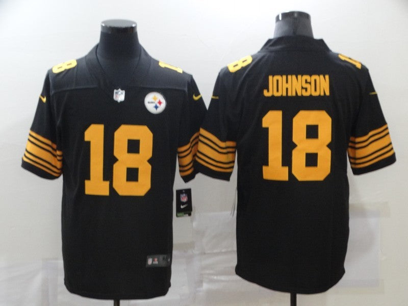 Men's Pittsburgh Steelers Diontae Johnson #18 Black Alternate Legend Jersey1