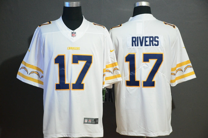 Men's Los Angeles Chargers Philip Rivers #17 White Game Player Jersey1
