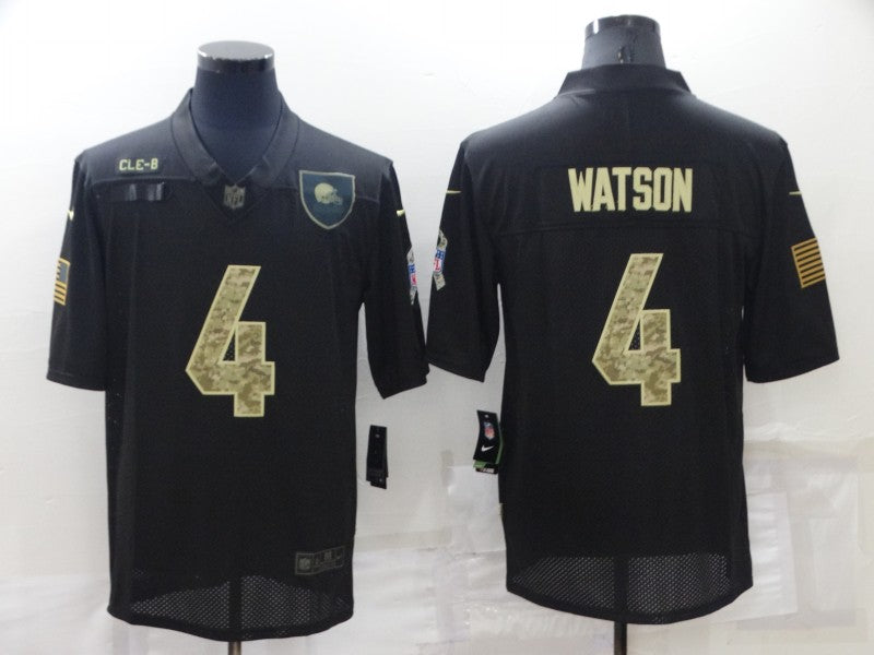 Men's Cleveland Browns #4 Deshaun Watson Black Game Jersey1