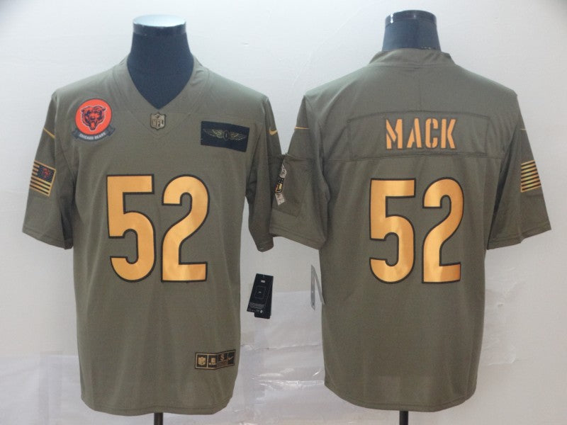 Men's Chicago Bears Khalil Mack #52 Brown Game Player Jersey1
