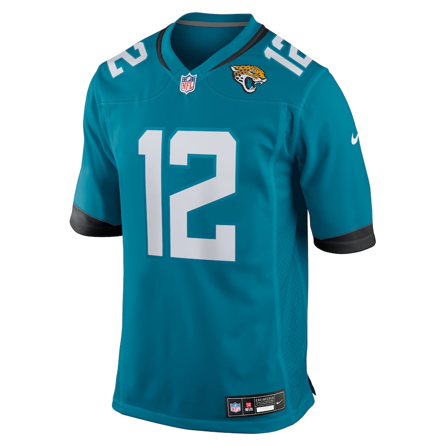 Men's Jacksonville Jaguars Travis Hunter Nike Teal 2025 NFL Draft First Round Pick Game Jersey