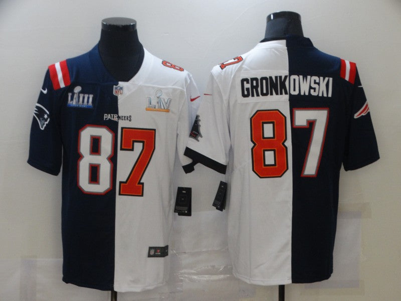 Men's New England Patriots Rob Gronkowski #87 Navy/White Game Jersey1