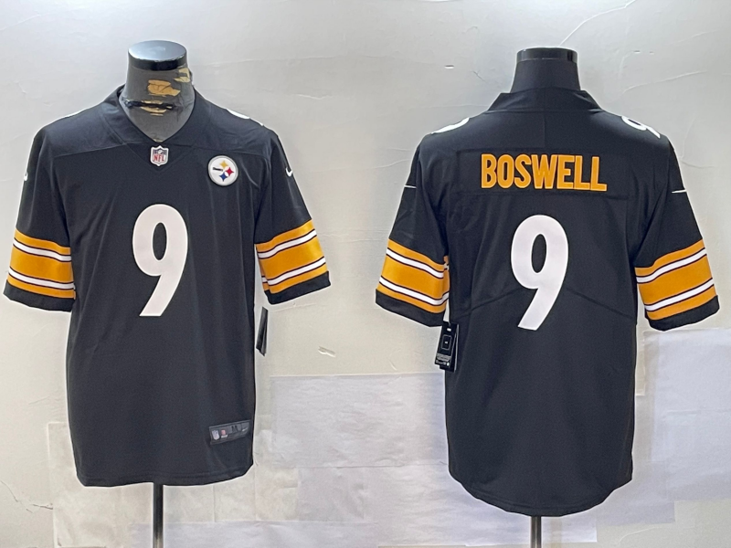 Men's Pittsburgh Steelers Chris Boswell #9 Black Game Jersey1