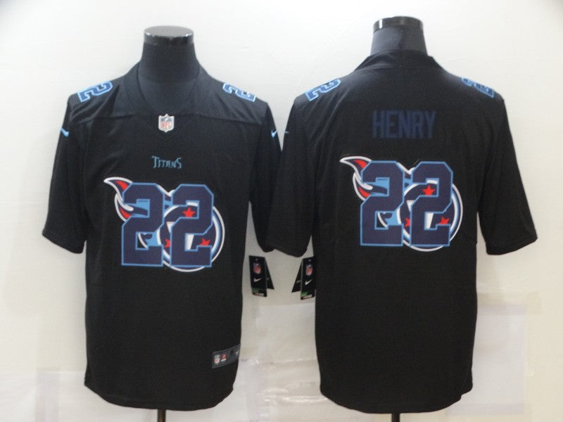 Men's Tennessee Titans Derrick Henry #22 Black Alternate Game Jersey1