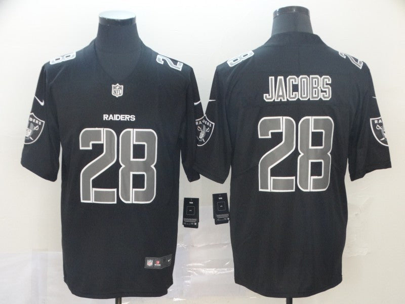 Men's Las Vegas Raiders Josh Jacobs #28 Black Player Jersey1