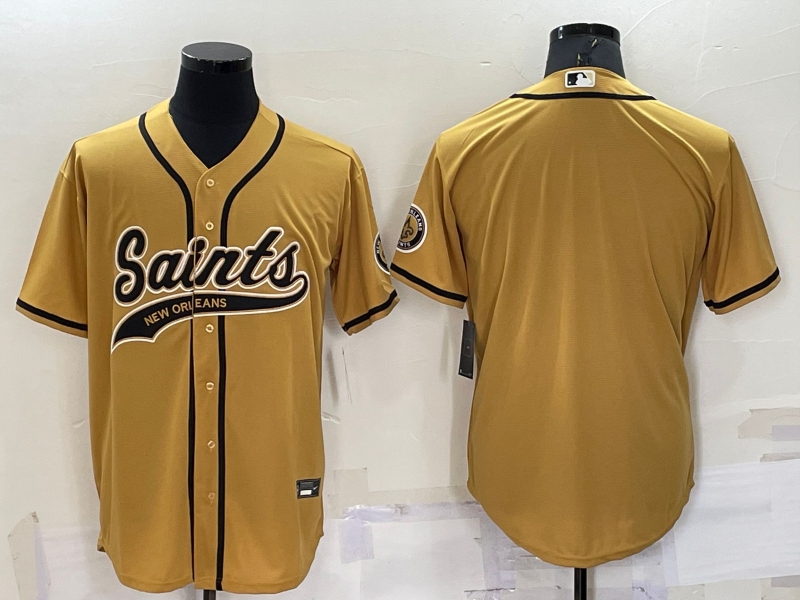 Men's New Orleans Saints Yellow Blank Jersey1