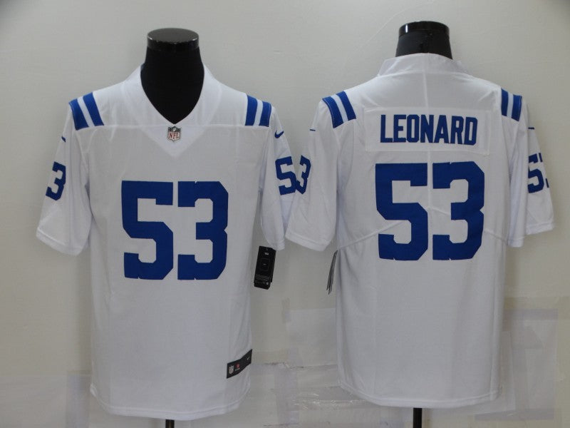 Men's Indianapolis Colts Shaquille Leonard #53 White Game Player Jersey1