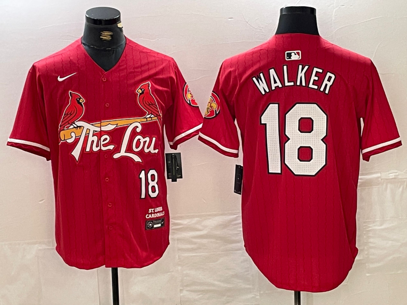 Men's St. Louis Cardinals Jordan Walker #18 Red 2024 City Connect Limited Player Jersey1