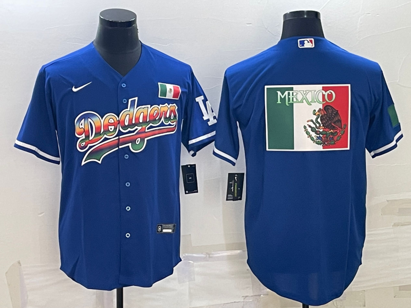 Men's Los Angeles Dodgers Blue Alternate Replica Player Name Jersey1